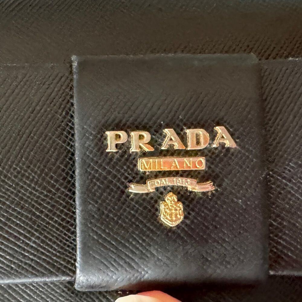 PRADA Black Saffiano Fiocco Leather Bow Continental Wallet with COA Included - Picture 8 of 9